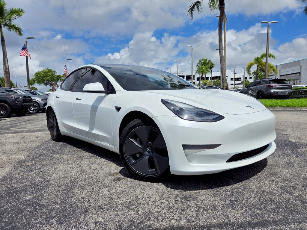 Used 2021 Tesla Model 3 Base with VIN 5YJ3E1EA1MF985258 for sale in Tamarac, FL