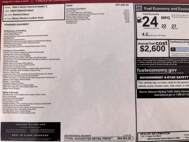 2026 Jaguar F-PACE R-Dynamic S