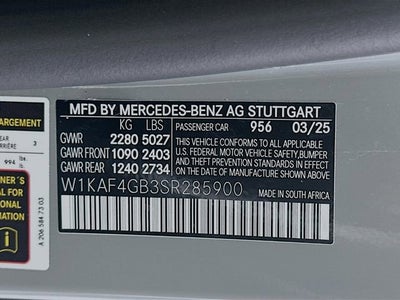 2025 Mercedes-Benz C-Class C 300