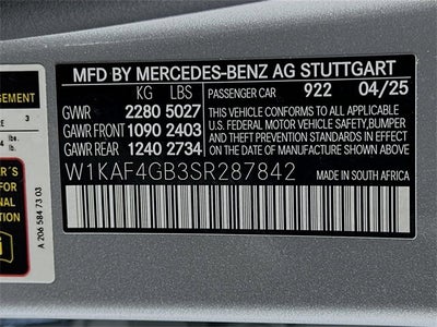 2025 Mercedes-Benz C-Class C 300