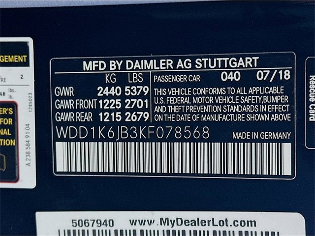 2019 Mercedes-Benz E-Class E 450