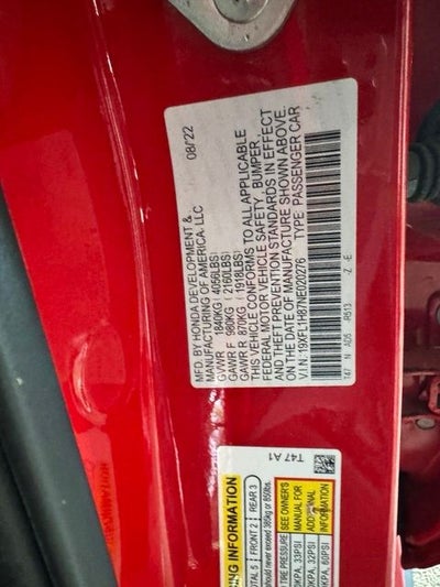 2022 Honda Civic Sport Touring