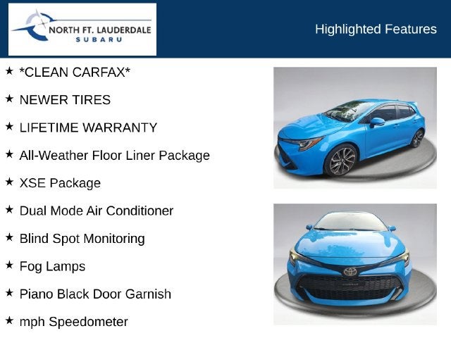 2019 Toyota Corolla Hatchback XSE